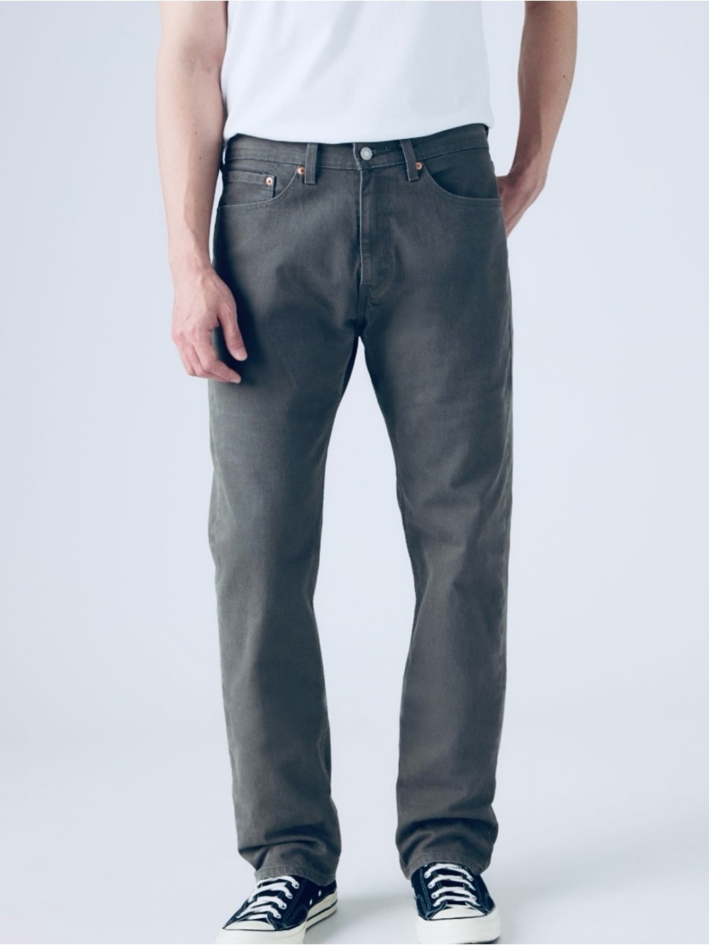 Levi's Men's Straight Jeans in Charcoal Gray